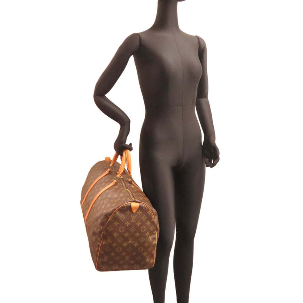 LOUIS VUITTON Authentic Brown Monogram Keepall 50 Boston Bag - Picture 8 of 9